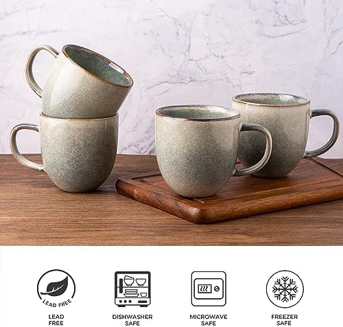 AmorArc 12oz Coffee Mugs, Ceramic Coffee Mugs set of 6 for Man, Woman