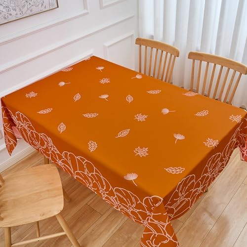 Fall 60x102 Rectangle Tablecloth Orange Thanksgiving Pumpkins Autumn