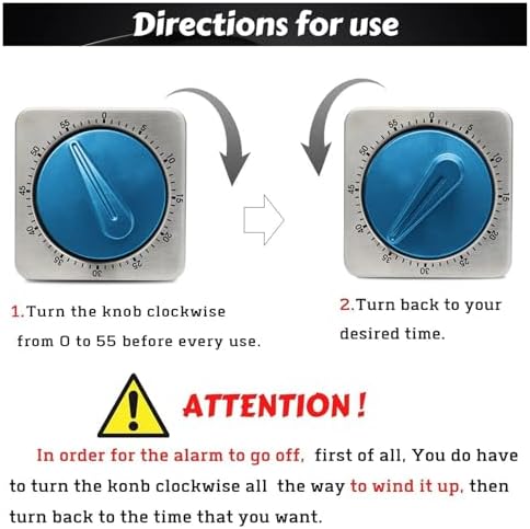 Mechanical Kitchen Timer with Loud Alarm