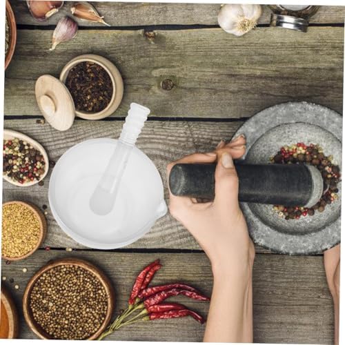 KICHOUSE Pestle and Glass Bowl Set Lab Pestle Set Sturdy Glass Bowl