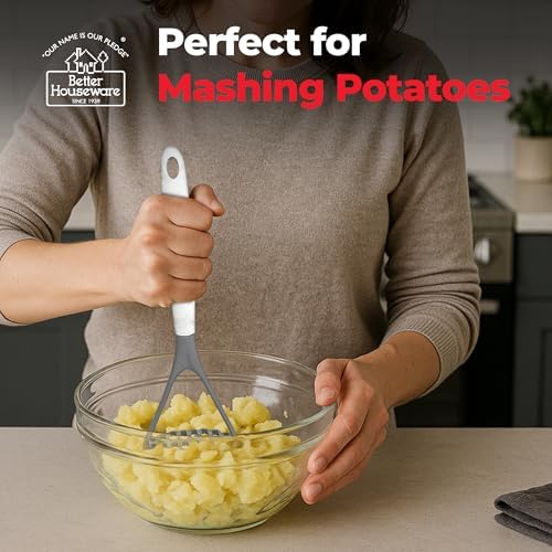 Better Houseware Nylon Potato Masher with Durable Silicone-Coated