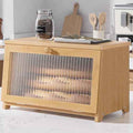Kitsure Wooden Bread Box for Kitchen Countertop, 1-Tier, Bamboo