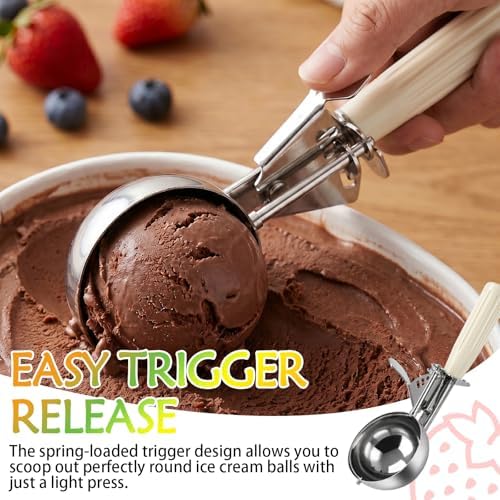 #6 Large Ice Cream Scoop with Trigger, 4.67oz, 18/8 Stainless Steel