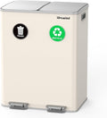 Lovewind Kitchen Trash Can, 2 x 8 Gallon Stainless Steel Trash and Recycle Bin by LOVEWIND