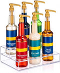 Acrylic Coffee Syrup Organizer Rack | 6 Bottle, 2 Tier Rack | Bar