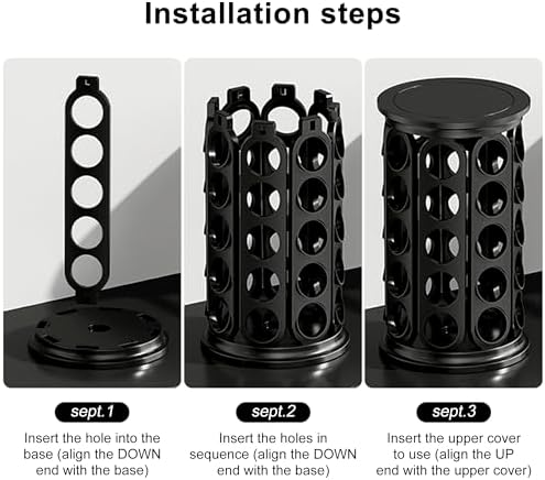 CEHNCEH K Cup Holder, 40 Pods, Black