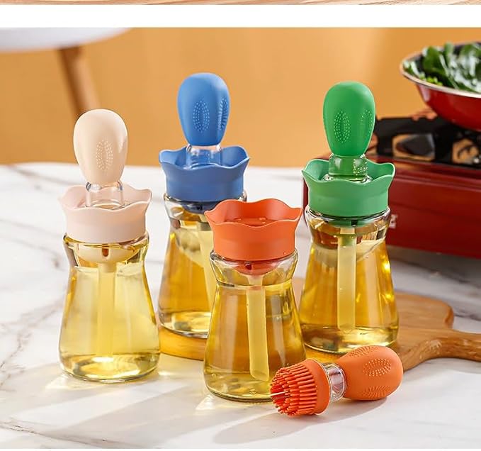 Oil Dispenser Bottle with Silicone Brush, 200ML 2 in 1 Silicone Dropper - Image 6
