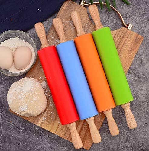 15-inch Silicone Rolling Pin for Baking, Non-stick Surface and