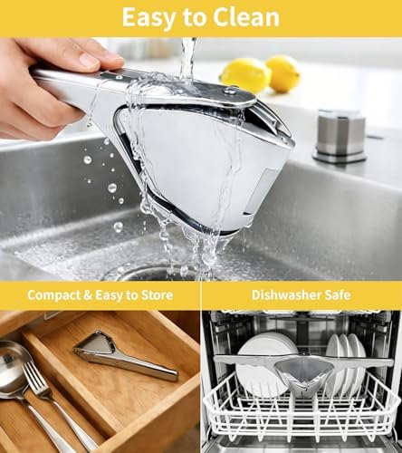 Silver Manual Lemon Squeezer, Handheld Citrus Press
