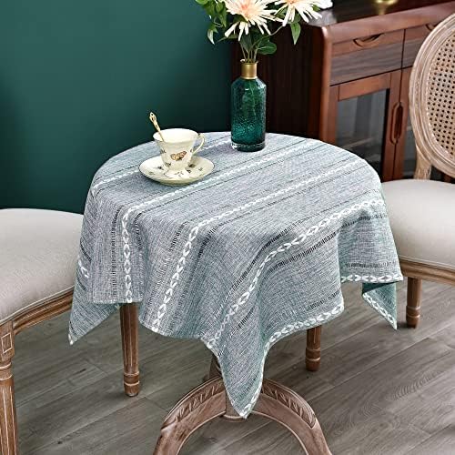 NEWISHER Embroidered Small Square Tablecloth, 36x36 Inch End Table