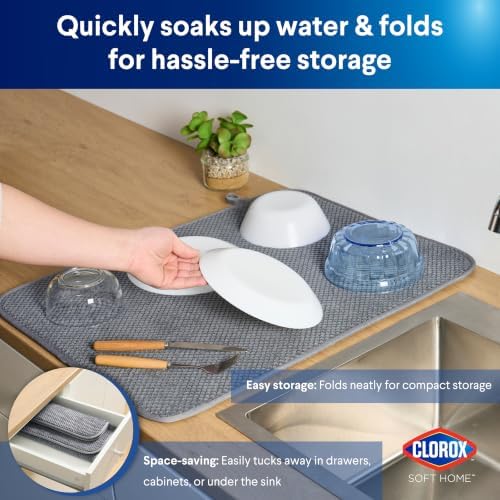 Clorox Plush Drying Mat - Polyester Polymide Blend - Ultra Absorbent