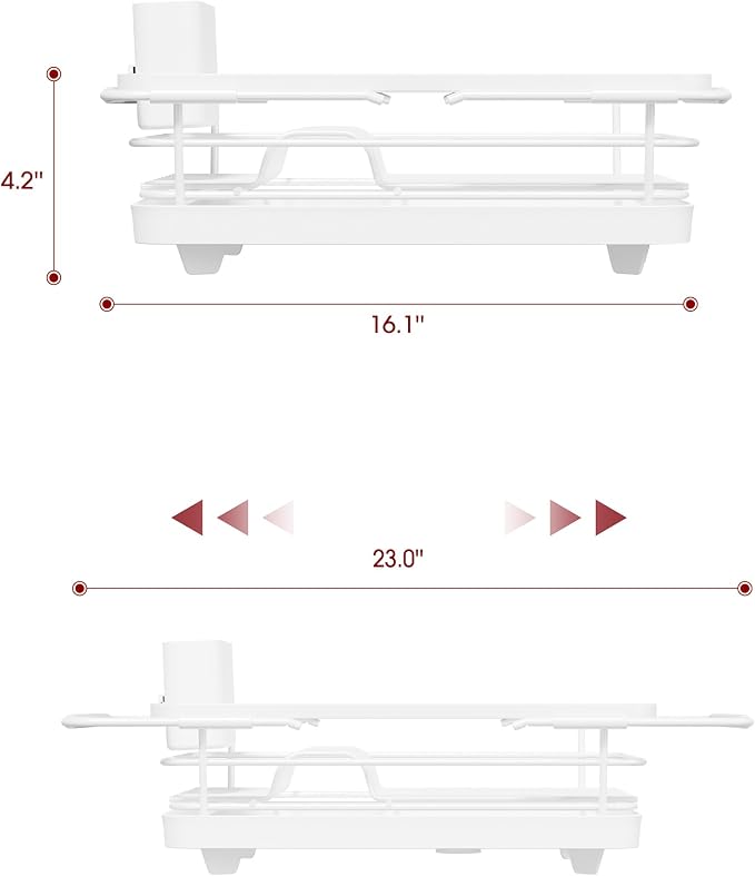 Sakugi Extendable Dish Drying Rack Over Sink - Image 3