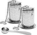 Sou Zen Tea Infuser (2 Pack & Teaspoon Scoop) | Extra Fine Hex Mesh