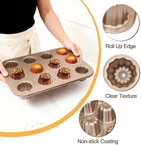 12-Cavity Canele Molds Non stick
