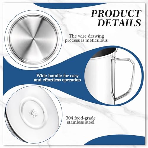 2 Pack 2.5 Liters/ 84 oz Stainless Steel Pitcher with Lid, Large
