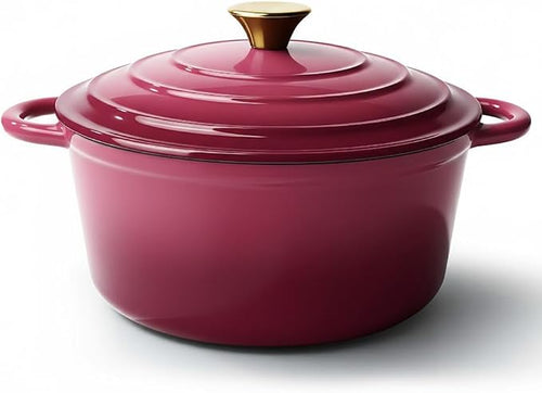 4.5 Quart Dutch Oven Pot with Lid, Non Stick Enameled Cast Iron Dutch Oven by Fijinhom
