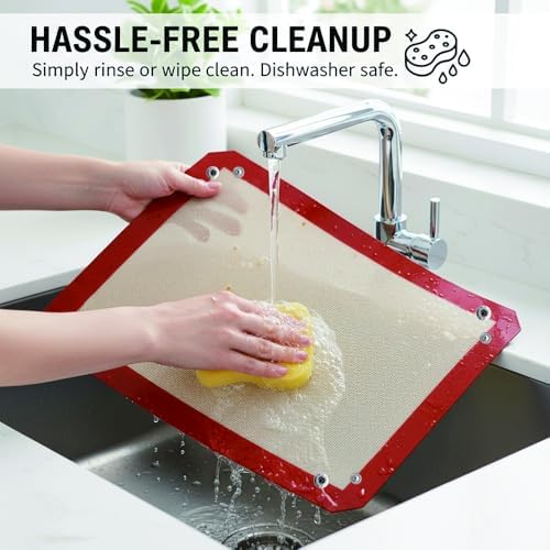 2 Pcs Silicone Baking Mat with Buckle, 11.81 x 15.75in