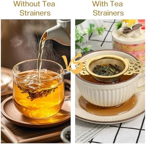 8 Pack 304 Stainless Steel Tea Drain Strainer Tea Filter Mesh Teas