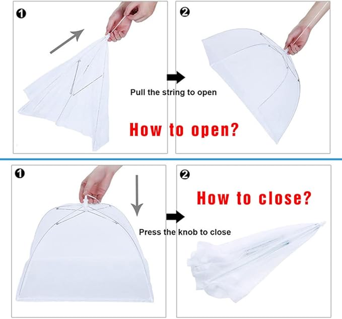 Mesh Food Covers for Outdoors, 1 Pack 40"X24" Extra Large Food Net + 5 Pack - Image 4
