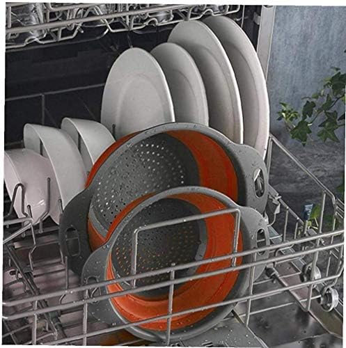 qiuqiu 1pc Collapsible Collapsible Silicone Colander Fruit Vegetable