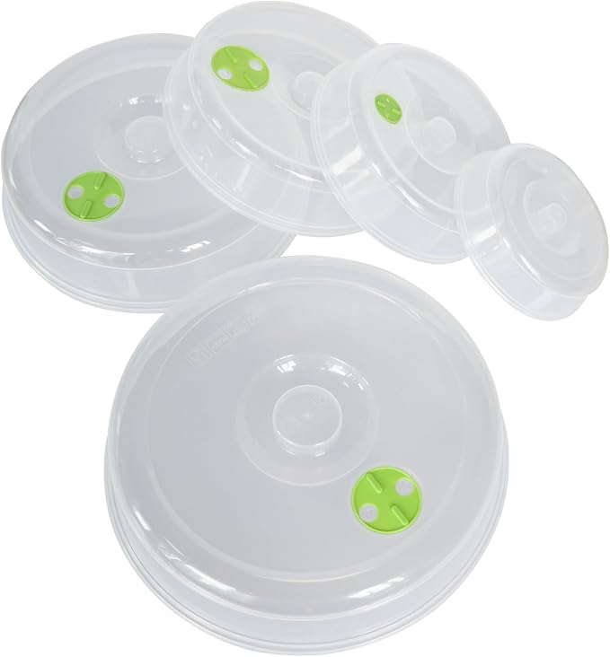 Microwave Covers for Food 5 PCS Microwave Splatter Lid Cover Dish Cover Plate by Bealuffe