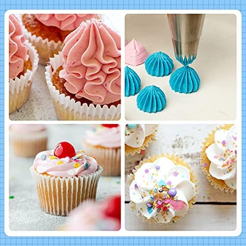Kasmoire 8Pcs Large Piping Tips Set,Stainless Steel Icing Tips with 10