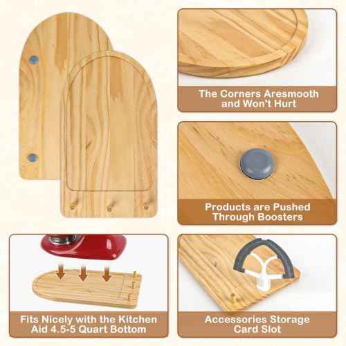 2-in-1 Mixer Slider Mat with Attachment Storage for Kitchen Aid 4.5-5