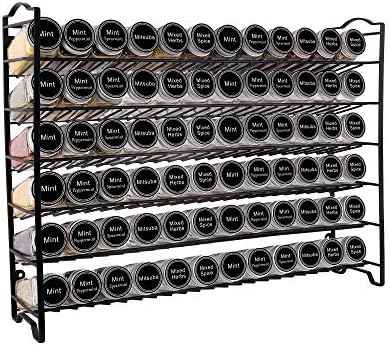 SWOMMOLY Spice Rack Organizer with 72 Spice Jars 4 oz, 396 Spice