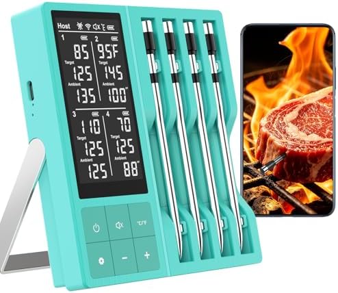 800FT Wireless Meat Thermometer Digital for Grill Smoker BBQ