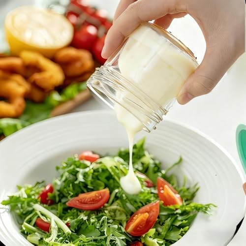 stablerice 3 Sizes of Salad Dressing Container To Go Glass Small