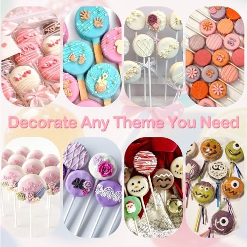 Round Cake Pop Mold Set with 50PCS Sticks Bags Ties,1.75 Inch Cake Pop