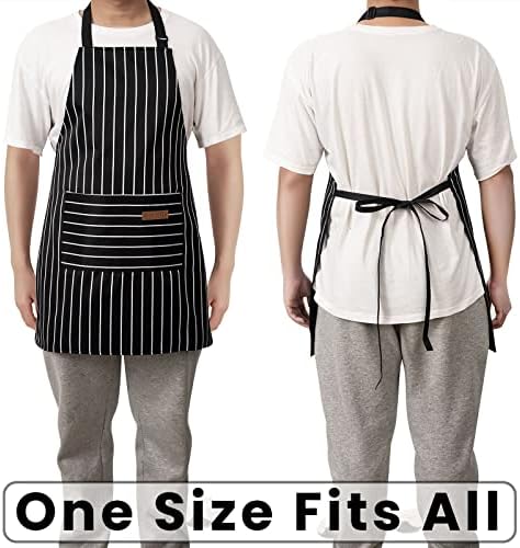 BeLuyi 2 Pack Adjustable Bib Apron with 2 Pockets Chef Cooking Kitchen