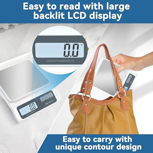 CYBERGIANT 13lb/0.1g Precision Digital Food Scale - Meal Prep Kitchen
