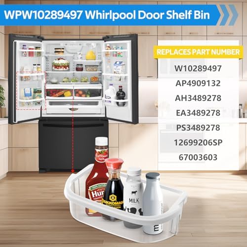 WPW10289497 Refrigerator Door Bin Shelf Compatible with Whirlpool