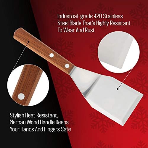 Homi styles Cookie/Brownie Spatula Small Metal Spatula With Merbau