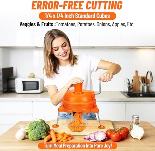 CL003 Dynacube Vegetable Dicer Commercial, 2 PCS Replaceable Blades
