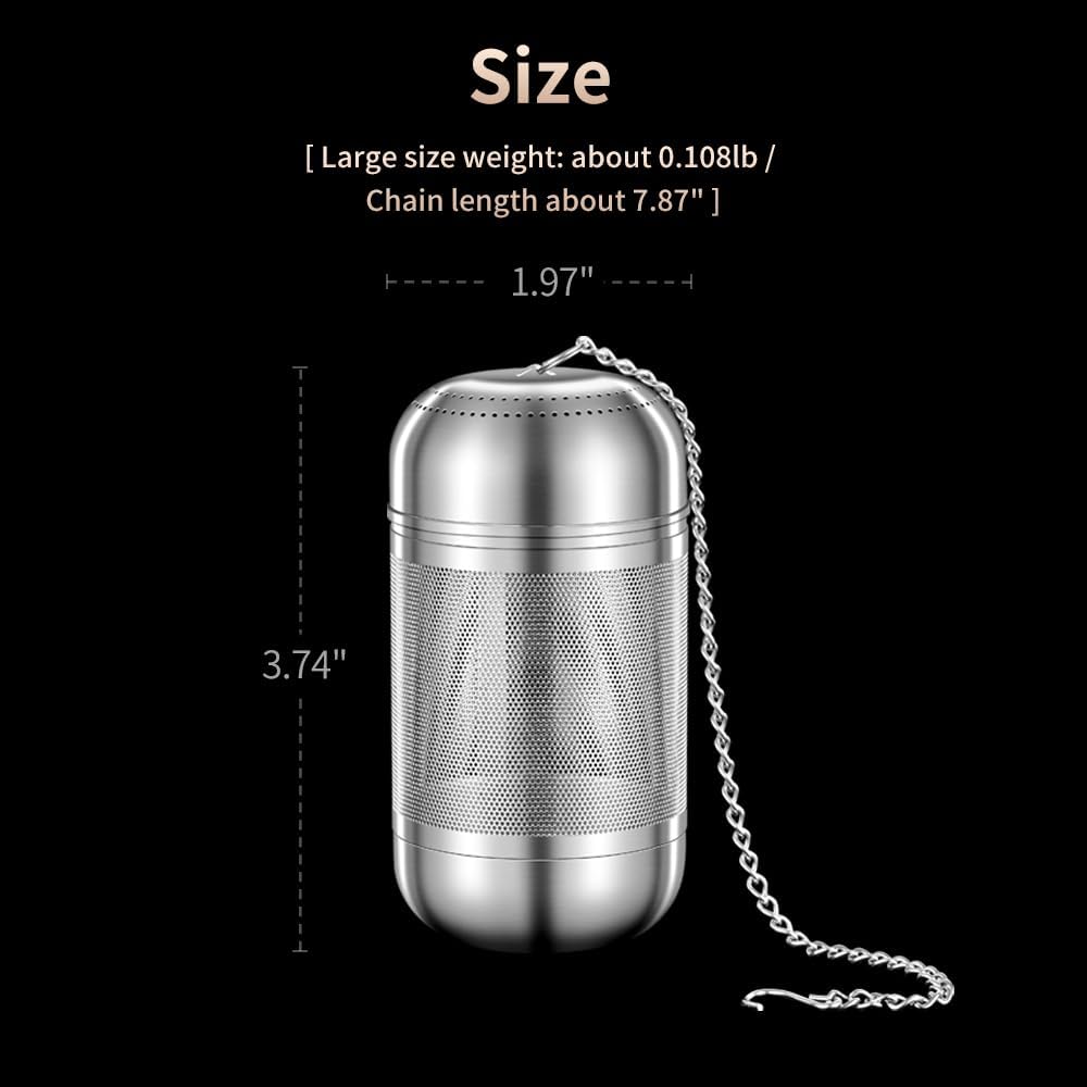 2Pack 316 Stainless Steel Tea Infuser for Loose Leaf Tea Reusable Tea