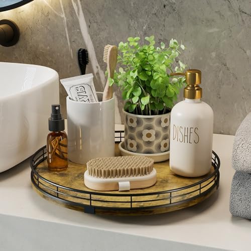 12’’ Round Wooden Lazy Susan Turntable Organizer