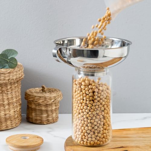 2pcs Canning Funnels for Filling Mason Jars with Strainer, Food Grade