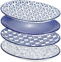 Selamica 14 Inch Oval Large Ceramic Serving Platter Set of 4, Vintage