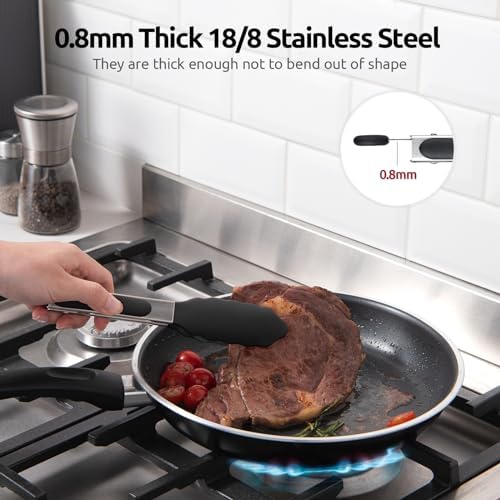 U-Taste Kitchen Tong for Cooking, 600oF Heat-Resistant Silicone