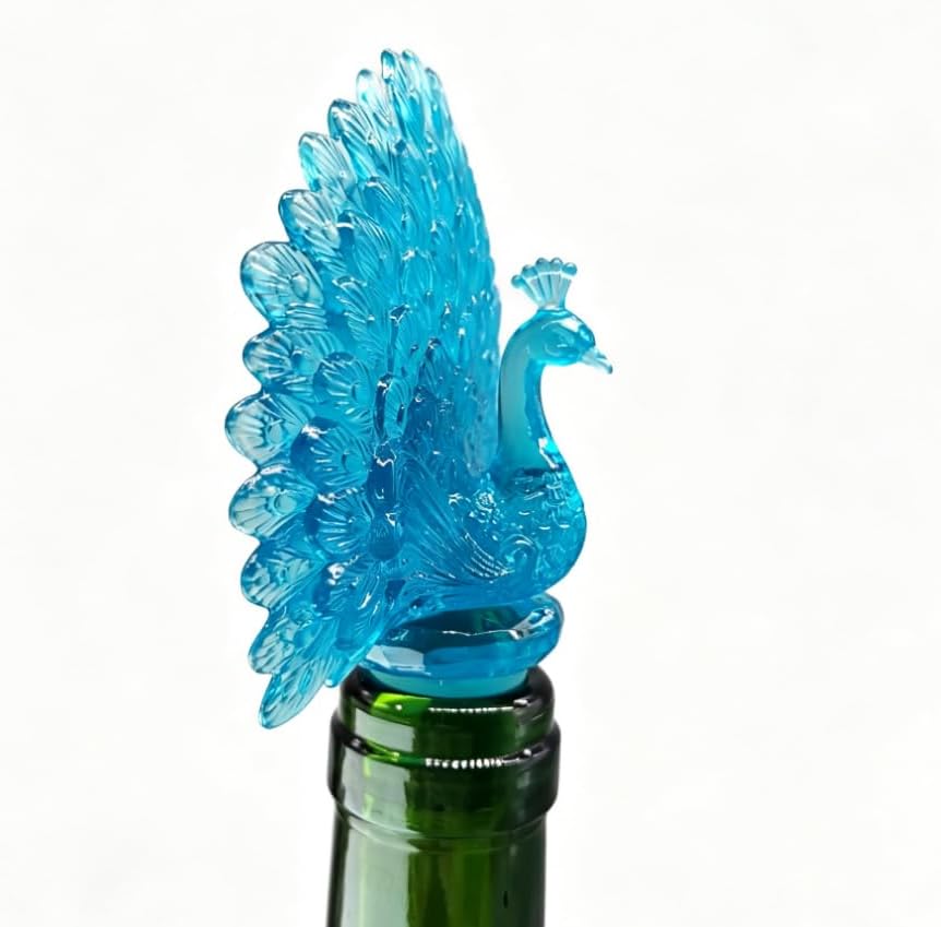 Silicone Wine Bottle Stopper Peacock Creative Wine Beverage Bottle