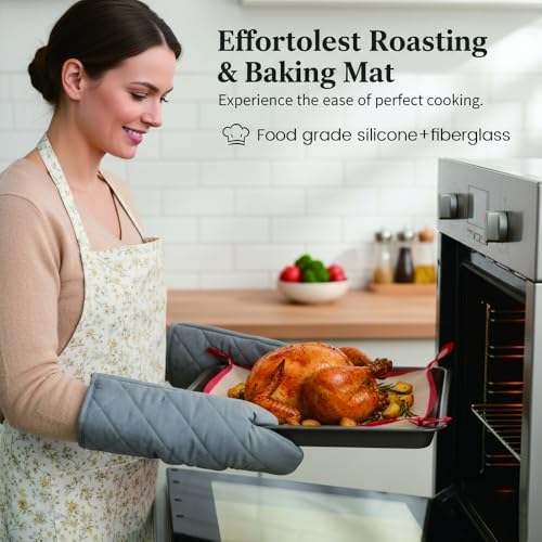 2 Pcs Silicone Baking Mat with Buckle, 11.81 x 15.75in