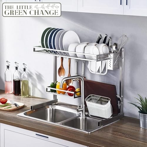 Kitchen Utensils Chopsticks Holder Drying Rack Basket with Hooks 2