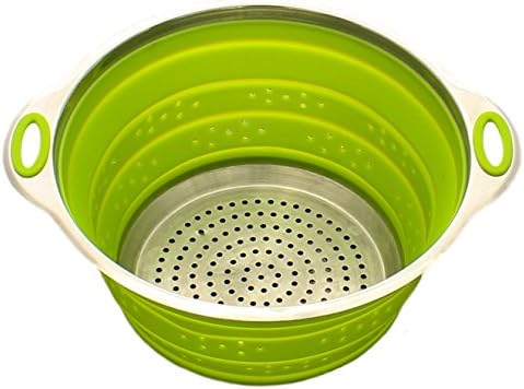 Zoie + Chloe Stainless Steel and Silicone Collapsible Strainer