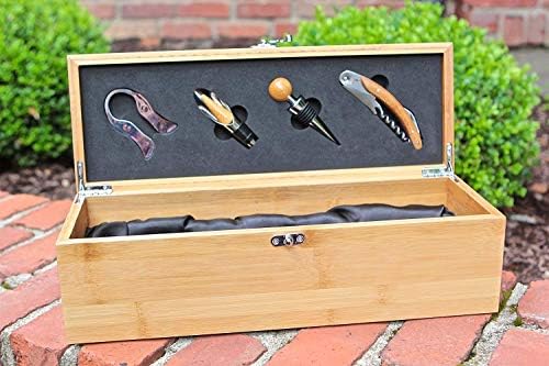 CASE ELEGANCE | Bamboo Wine Box Gift Set | Non-Monogrammed