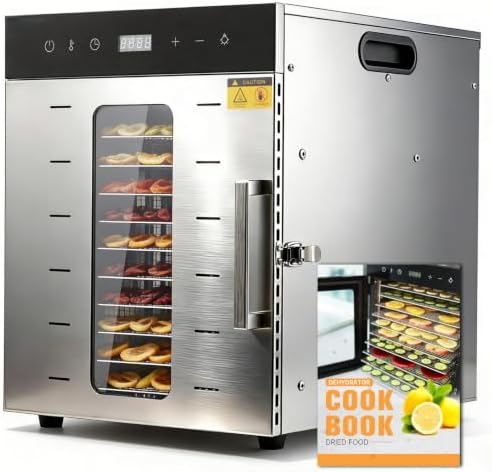 10-Tray Food Dehydrator Machine, 800W