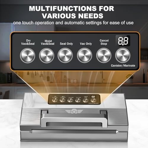 POWOT Fully Automatic Vacuum Sealer, Double Heat Seal