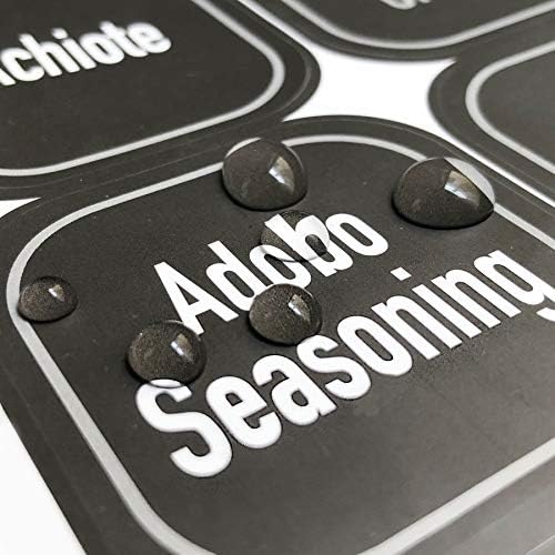 AllSpice 312 Preprinted Water Resistant Square Spice Jar Labels Set 2"