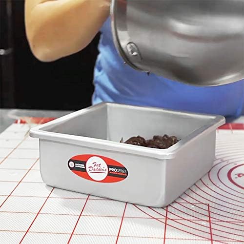 Fat Daddio's PSQ-882 Anodized Aluminum Square Cake Pan, 8 x 2 Inch